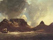 unknow artist A View of the Cape of Good Hope,taken on the spot,from on board the Resolution,capt,coode,November 1772 oil